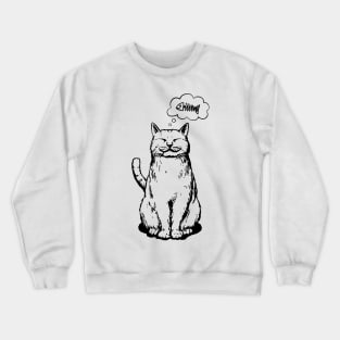 Happy Cat Fish Thoughts Crewneck Sweatshirt